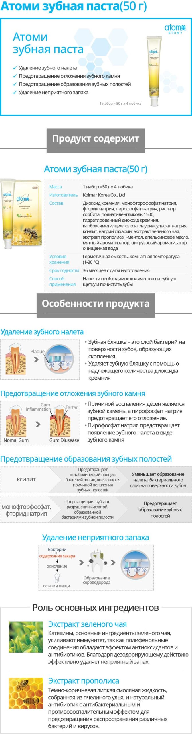 атоми зубная паста