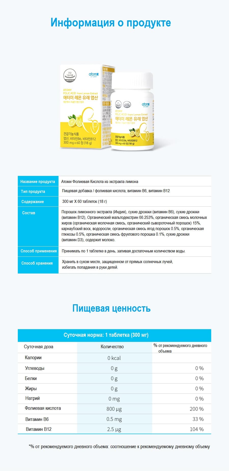 Атоми Фолиевая Кислота